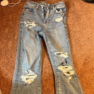 AE super high rise flaired jeans